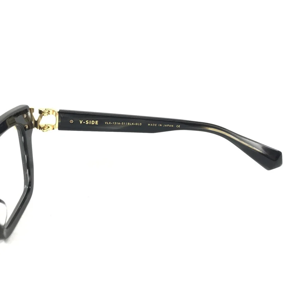 Valentino Eyeglasses Frames V-SIDE VLX-131A BLK-GLD Black Gray Gold 51-20-145
